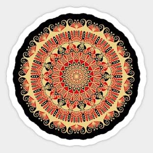 Golden mandala zen art style Sticker